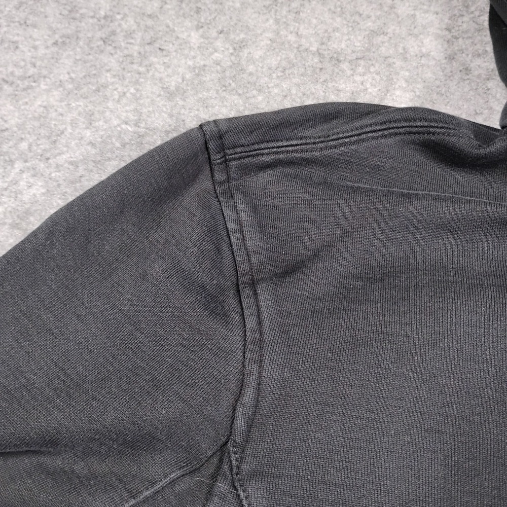 Helmut Lang Mens Black High Neck Double Zip Hooded Pullover Sweatshirt Large - Picture 3 of 11